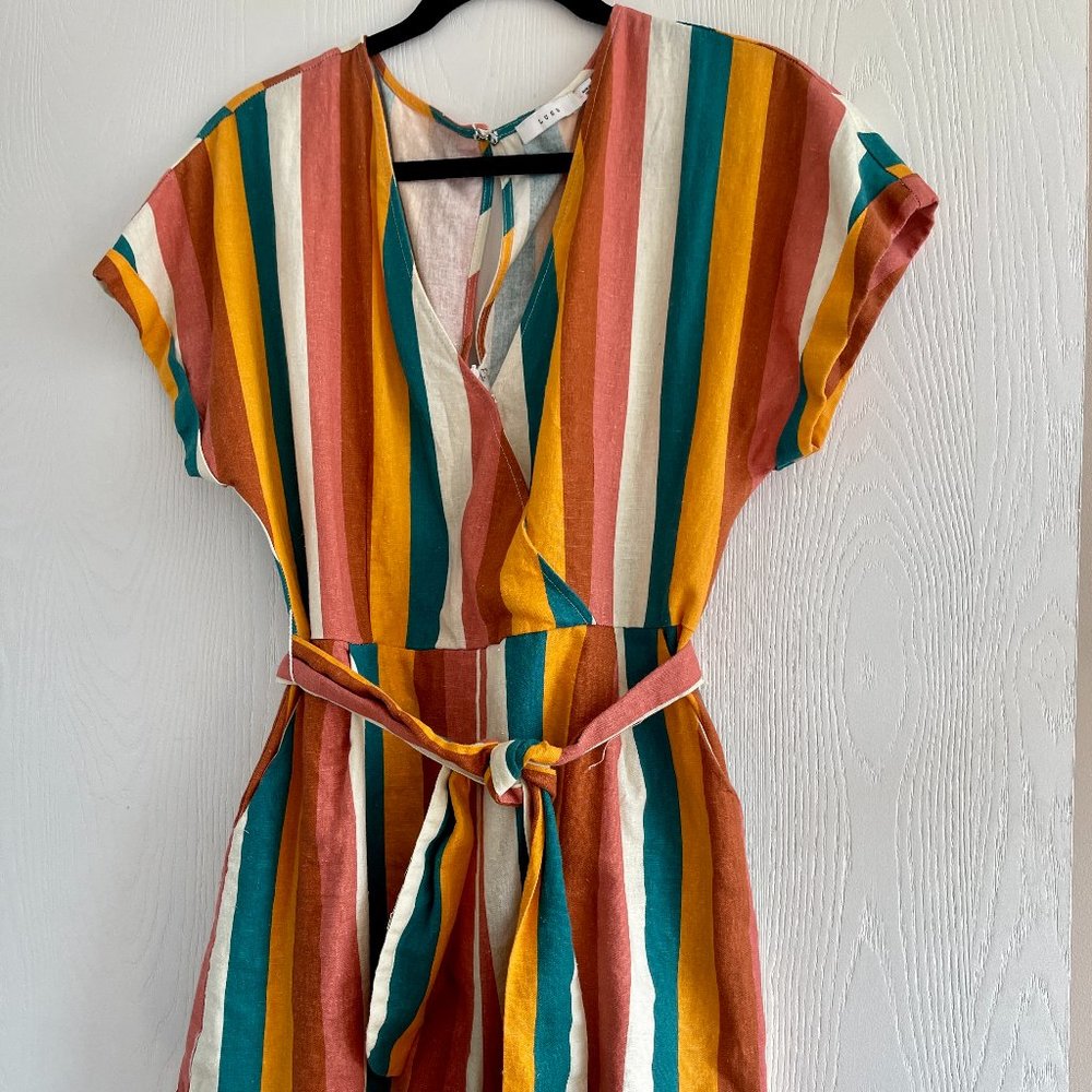 Lush Multi-color Striped Romper